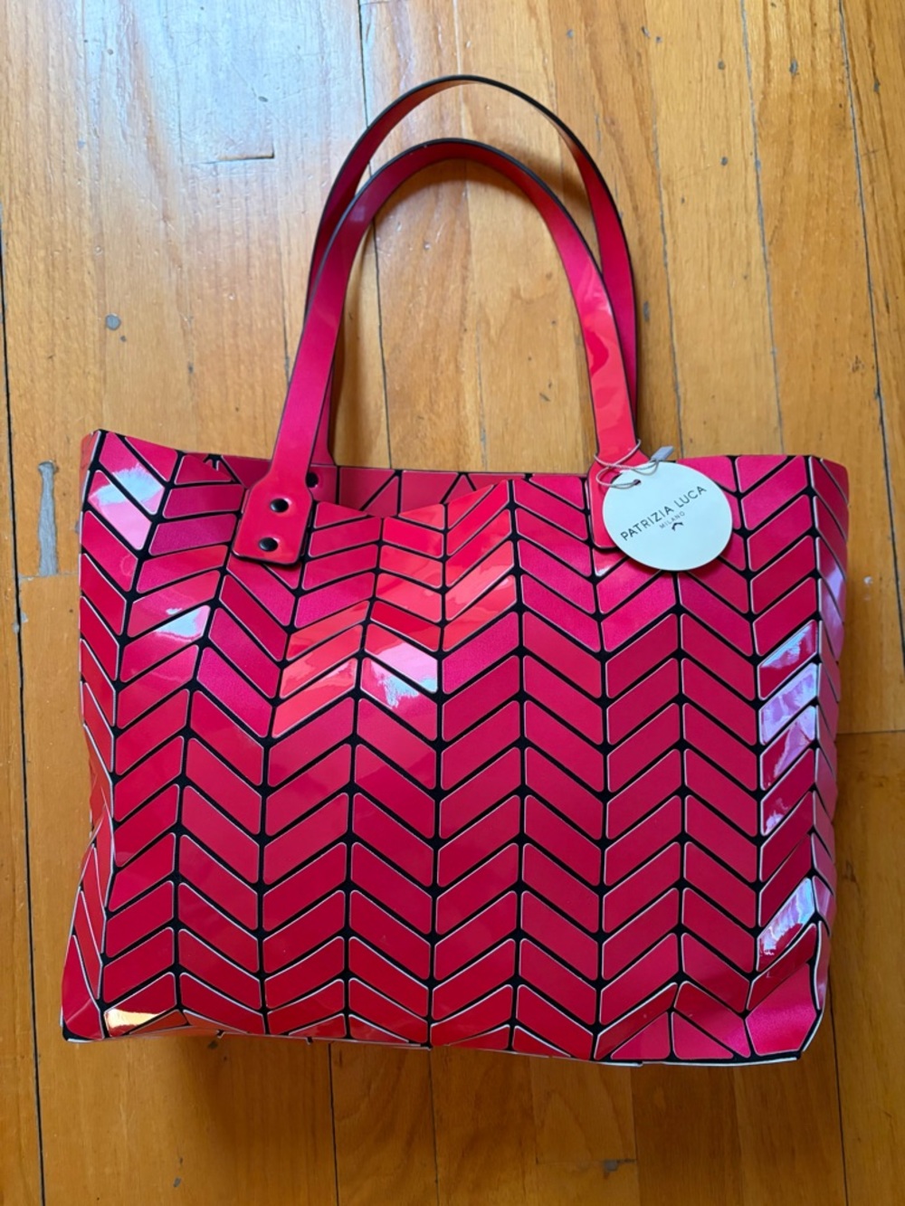 Patrizia Luca Pink Patterned Tote Bag